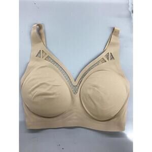 Rhonda shear seamless wire free laser cutout bra w mesh size Xsmall new HSN